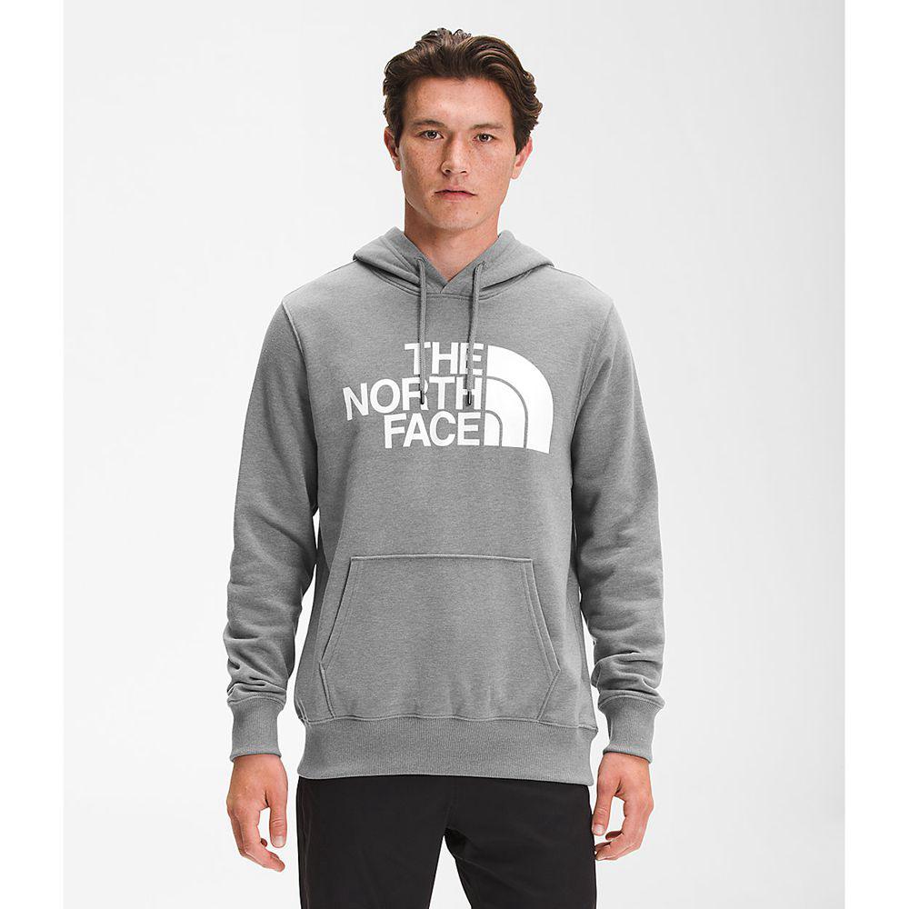 The North Face Half Dome Pullover Ανδρικα Φούτερ Hoodie - Γκρι / Ασπρα (BCAD25619)